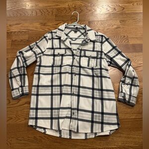 Eddie Bauer Black and White Checkered Shirt